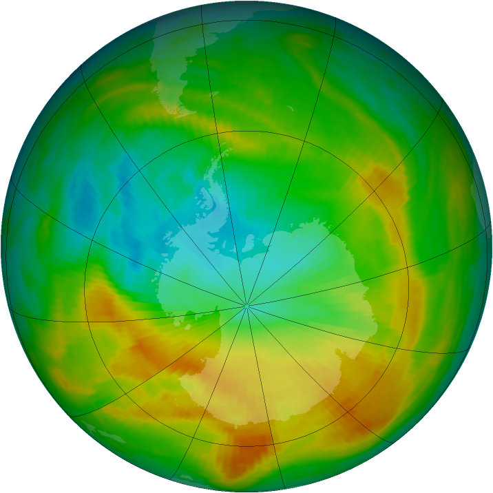 Antarctic ozone map for 18 November 1980